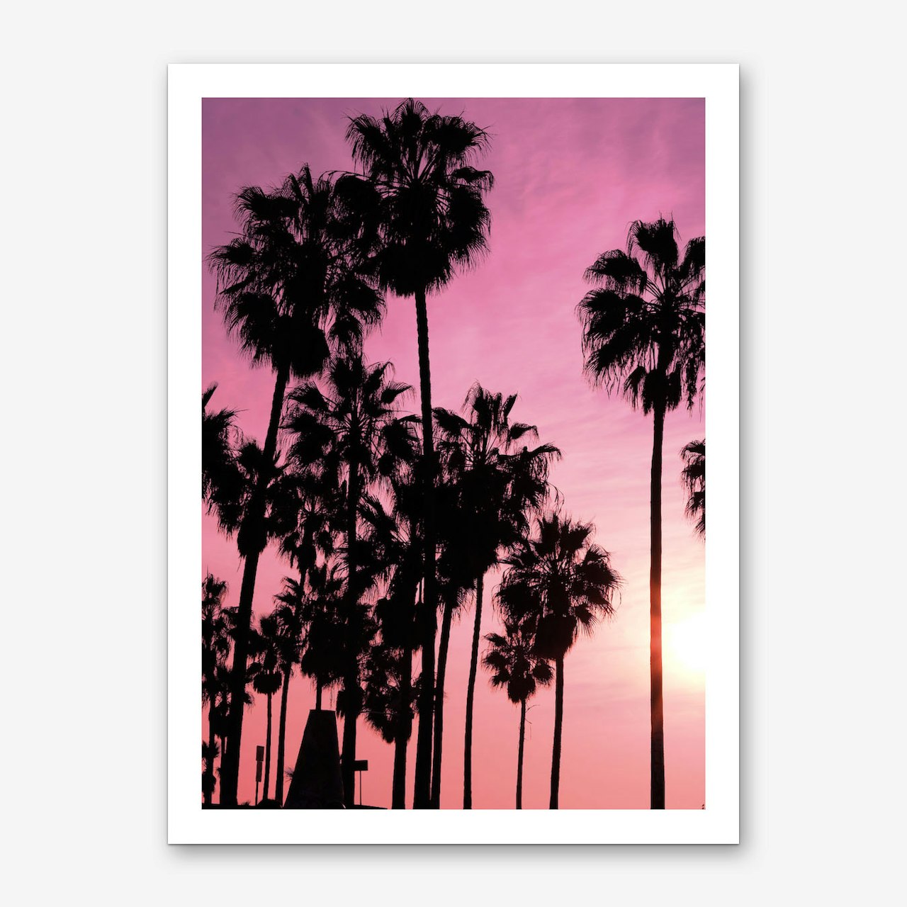 Pink Los Angeles Canvas Print by Nikolaos Tzovolos Fy